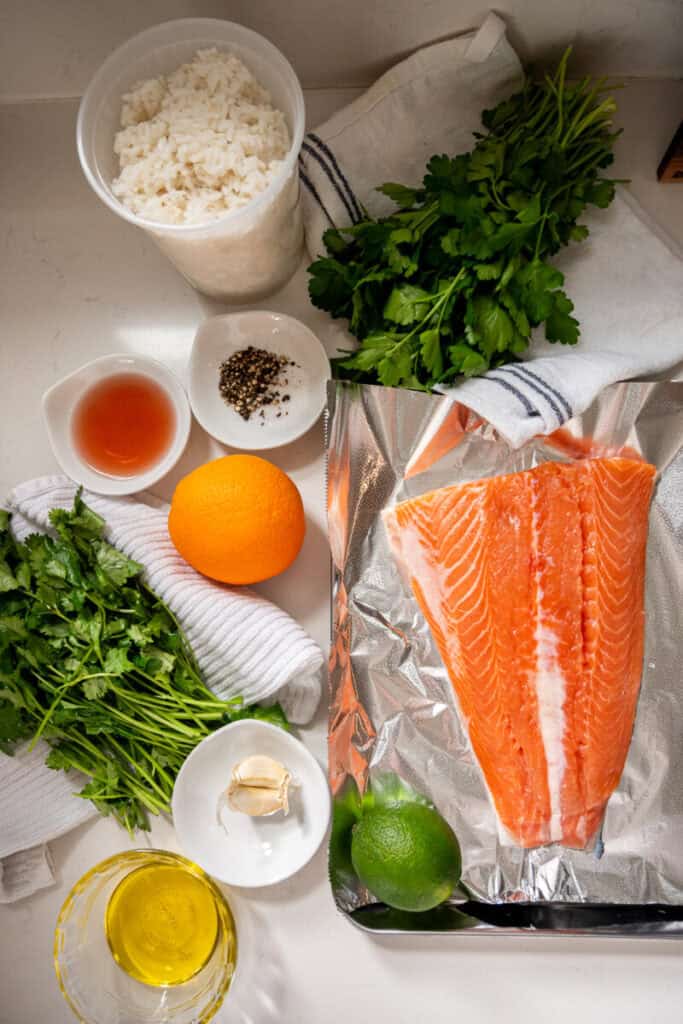 salmon salsa verde ingredients.