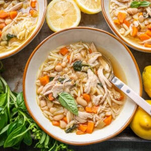 lemon chicken orzo soup.