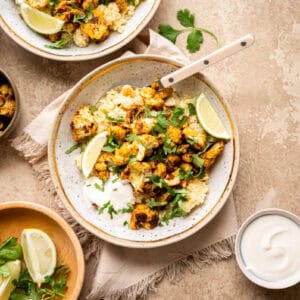 roasted curry cauliflower.