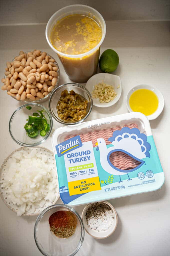 white turkey chili ingredients.