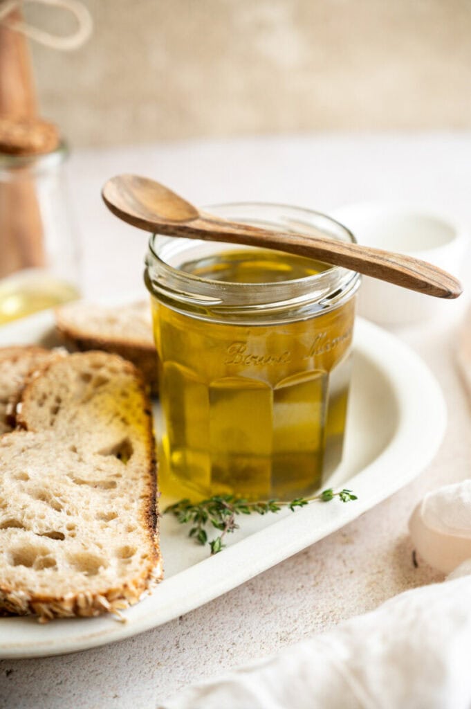 garlic infused olive oil.