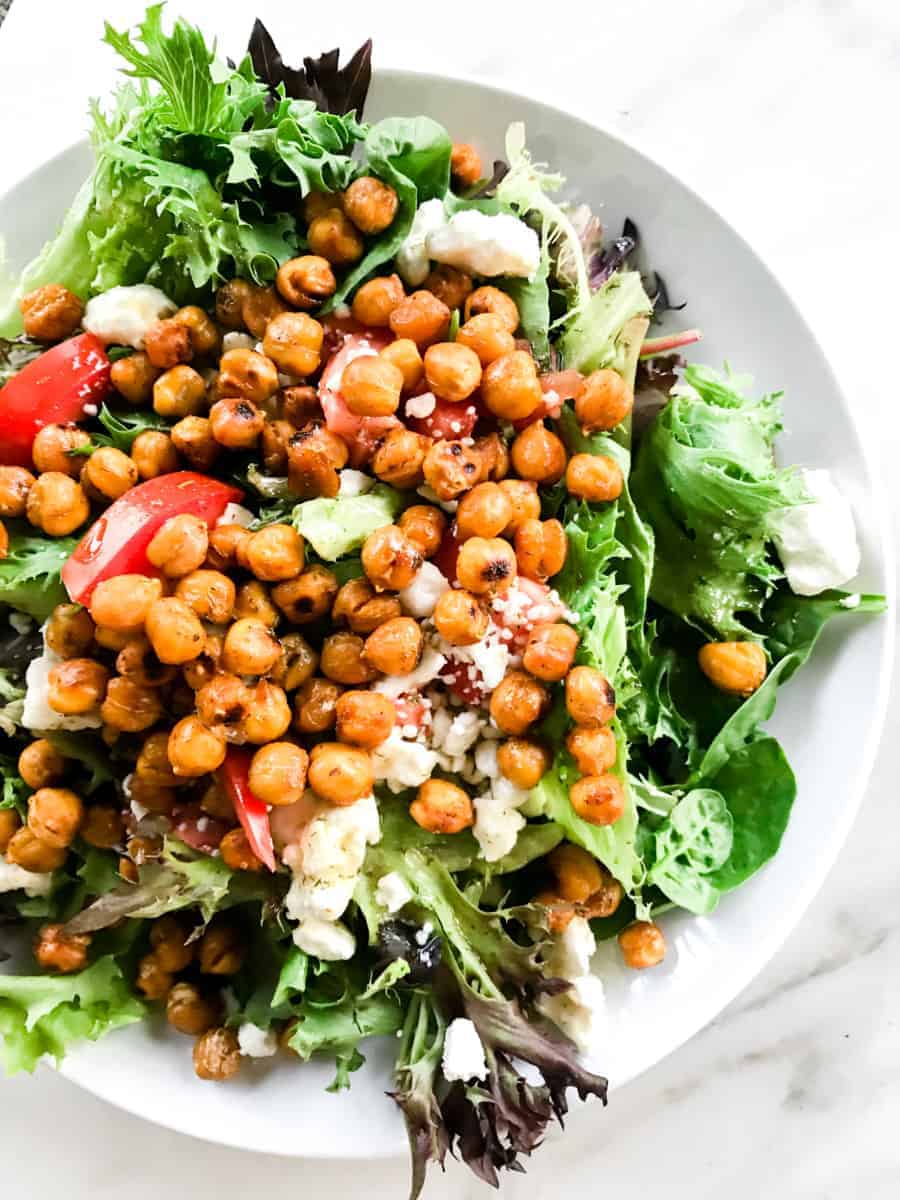 Healthy Crispy Chickpea Salad Recipe - Tasting With Tina