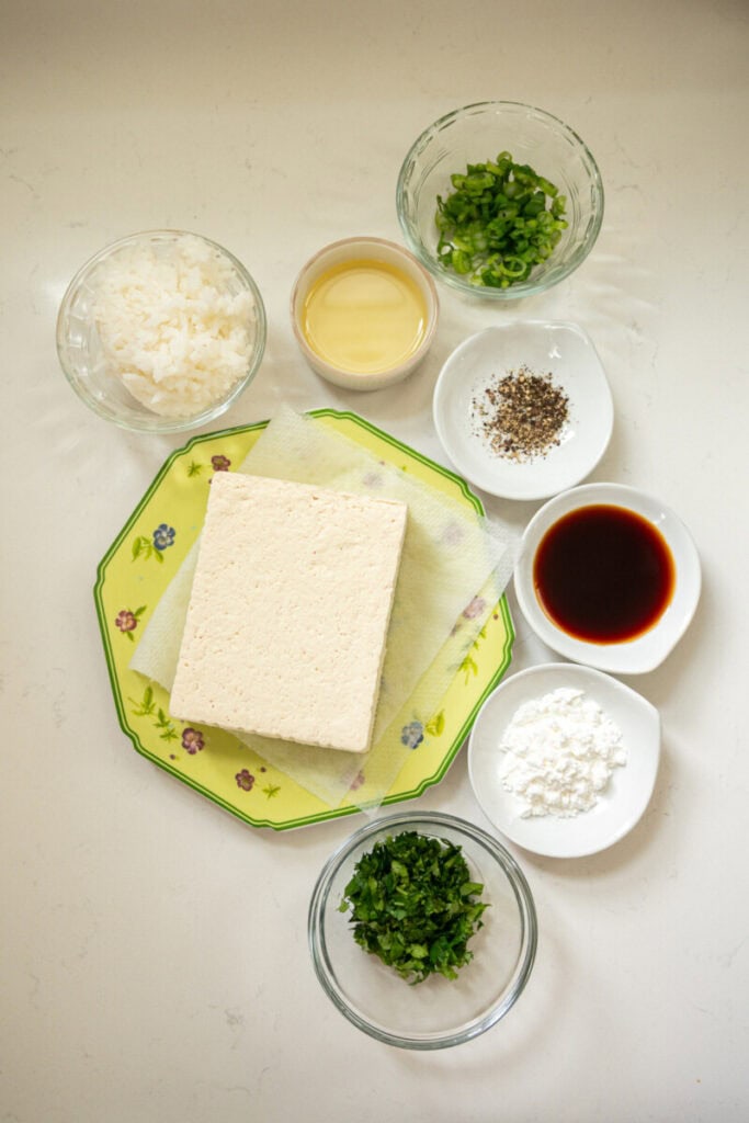 crispy tofu ingredients.