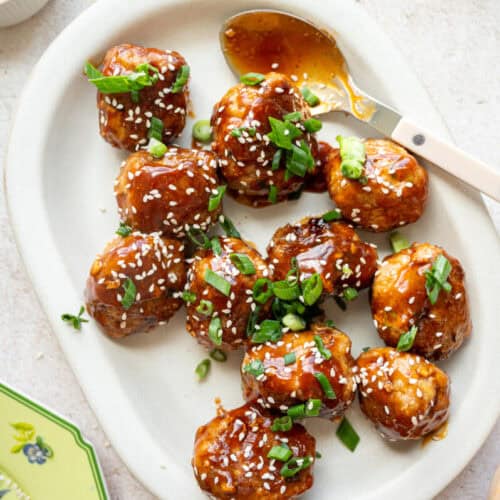 Asian pork meatballs.