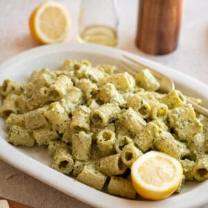 walnut pesto pasta.