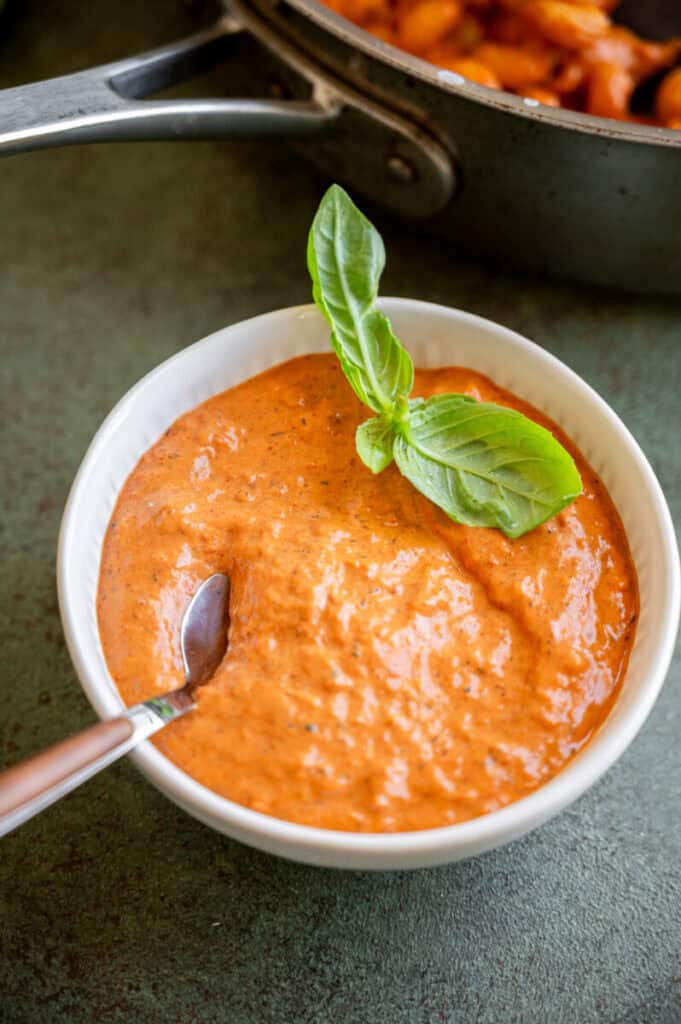roasted red pepper sauce.
