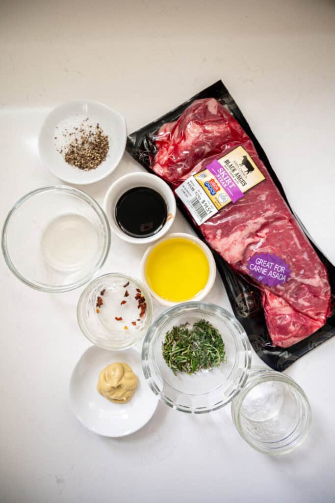 marinated skirt steak ingredients.
