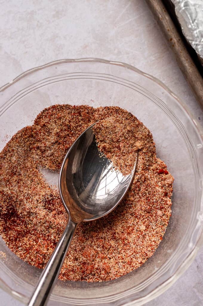 spice blend in a small bowl with spoon
