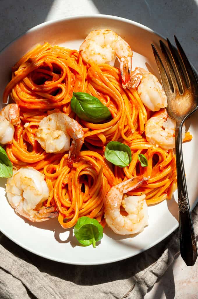 Shrimp Luciano in a bowl