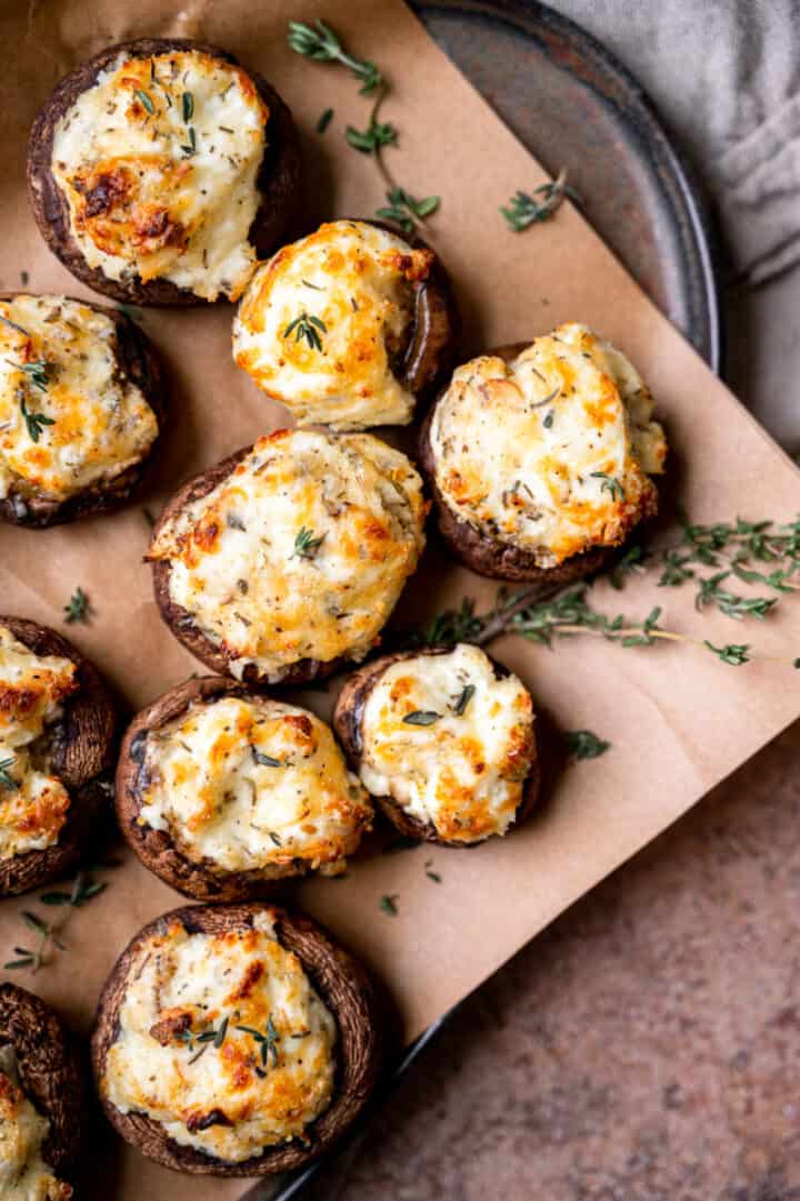 Cream Cheese Stuffed Mushrooms - Tasting With Tina