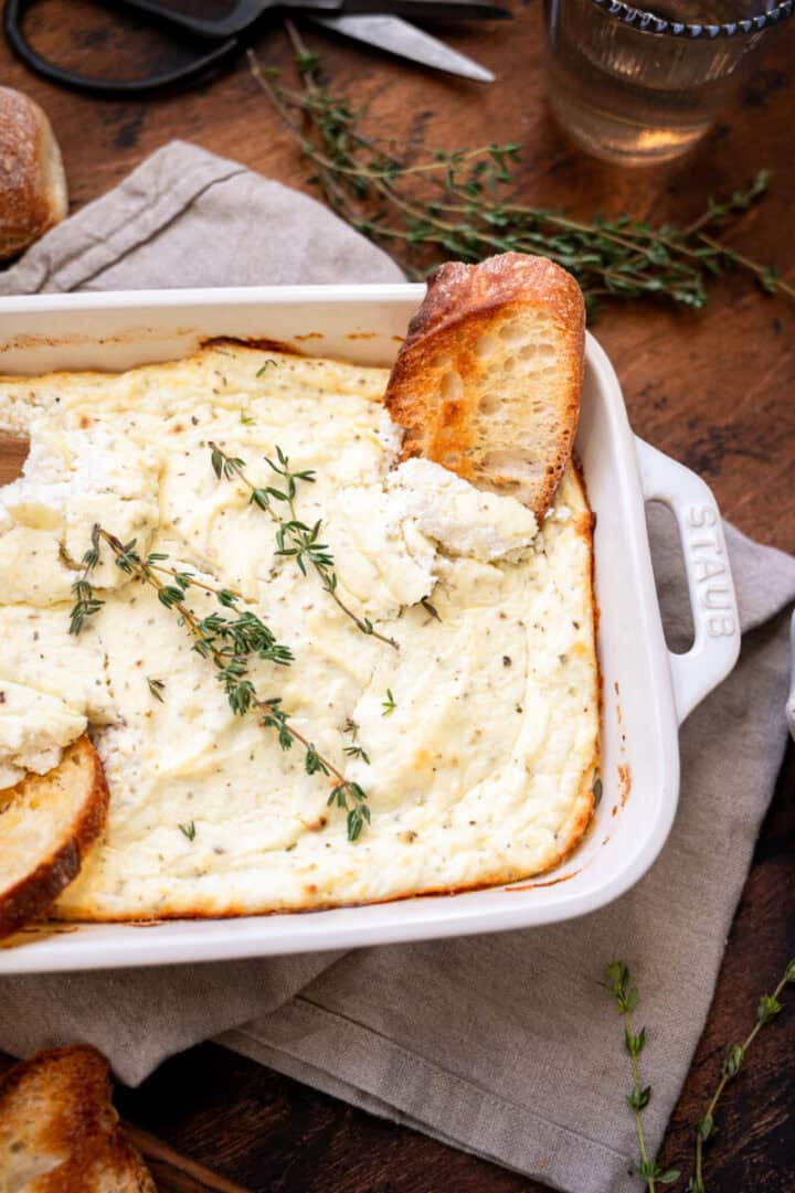 Summer Ricotta Dip Easy Italian Baked Ricotta Dip with Garlic - Tasting With Tina
