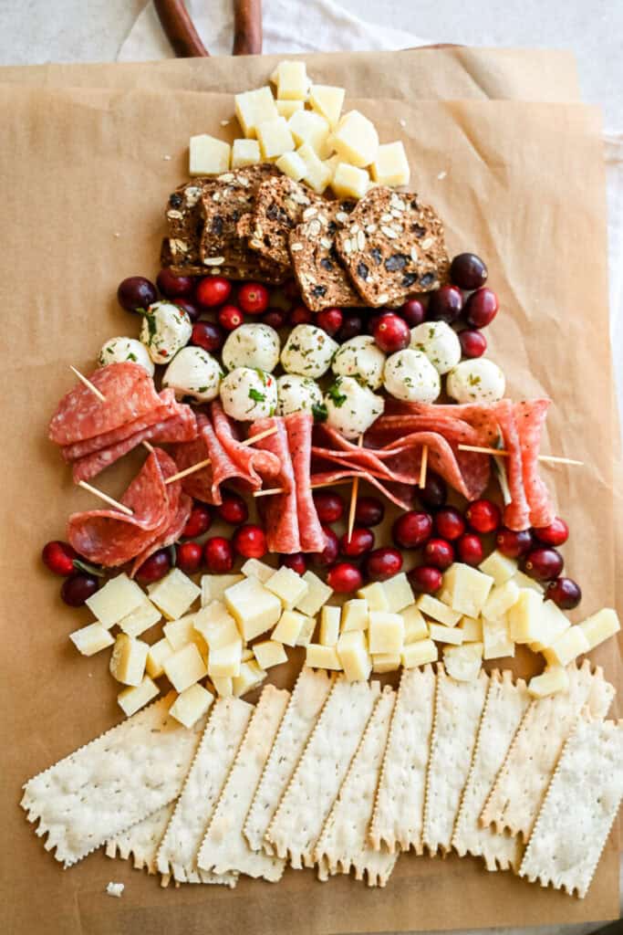 Christmas tree charcuterie board.