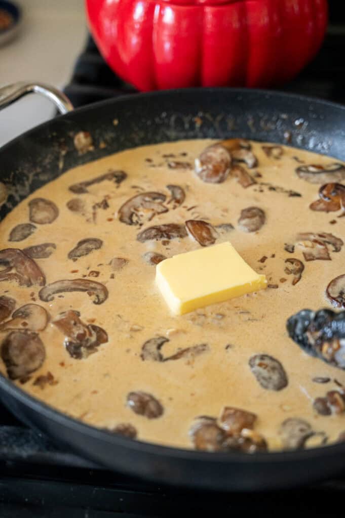 mushroom cream sauce.