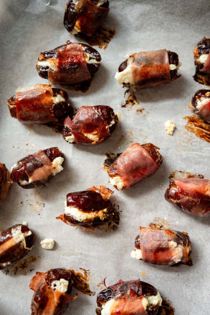 baked stuffed goat cheese dates.
