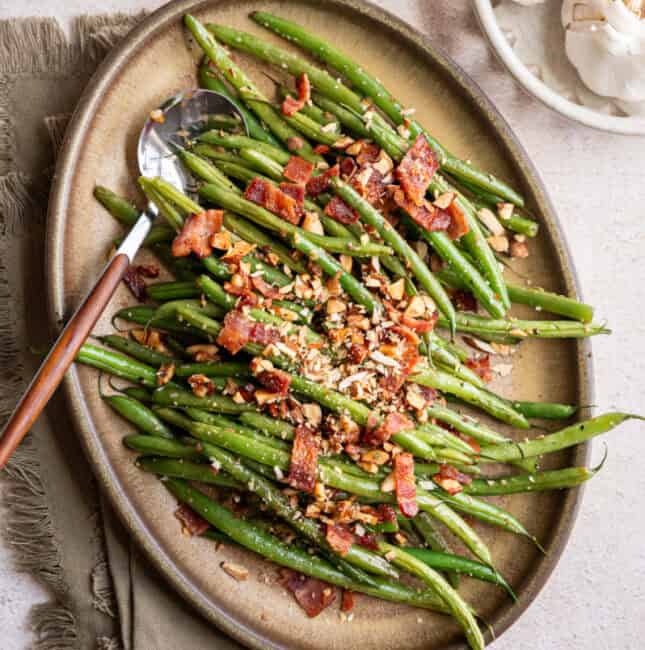 green beans with bacon.