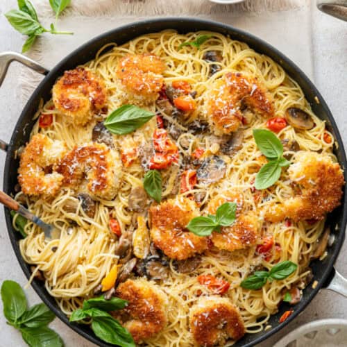 The Best Copycat Cheesecake Factory Bistro Shrimp Pasta Recipe.