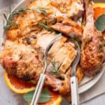 Convection oven turkey on a plate.