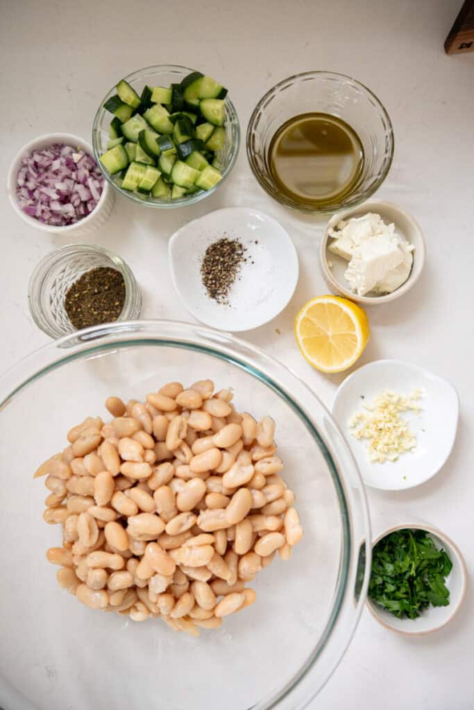 cannellini bean salad ingredients.