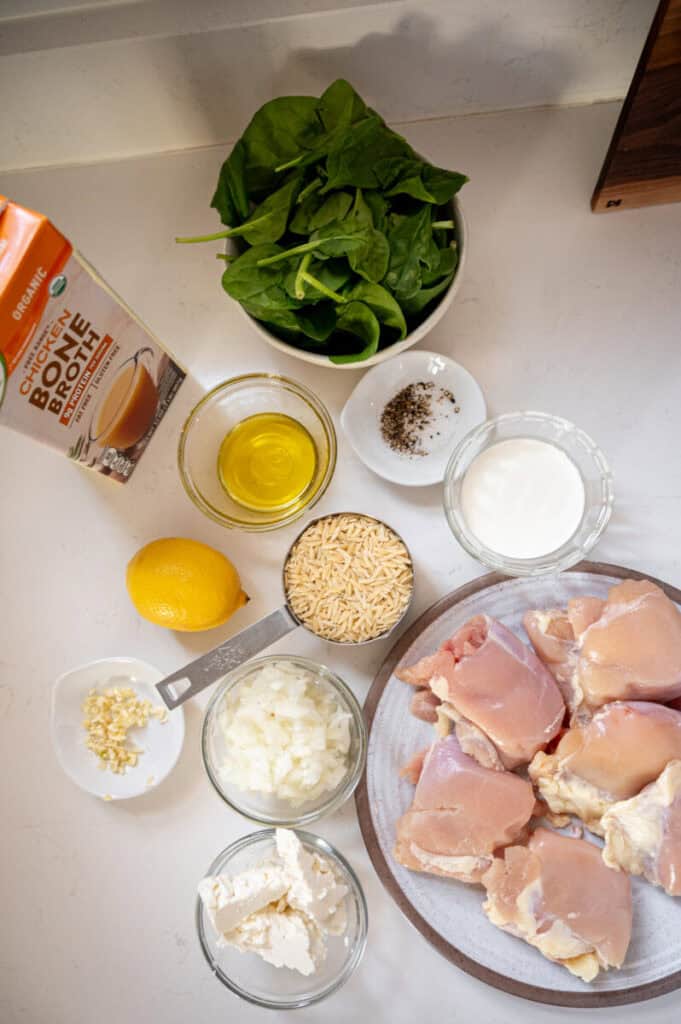 chicken orzo bake ingredients.