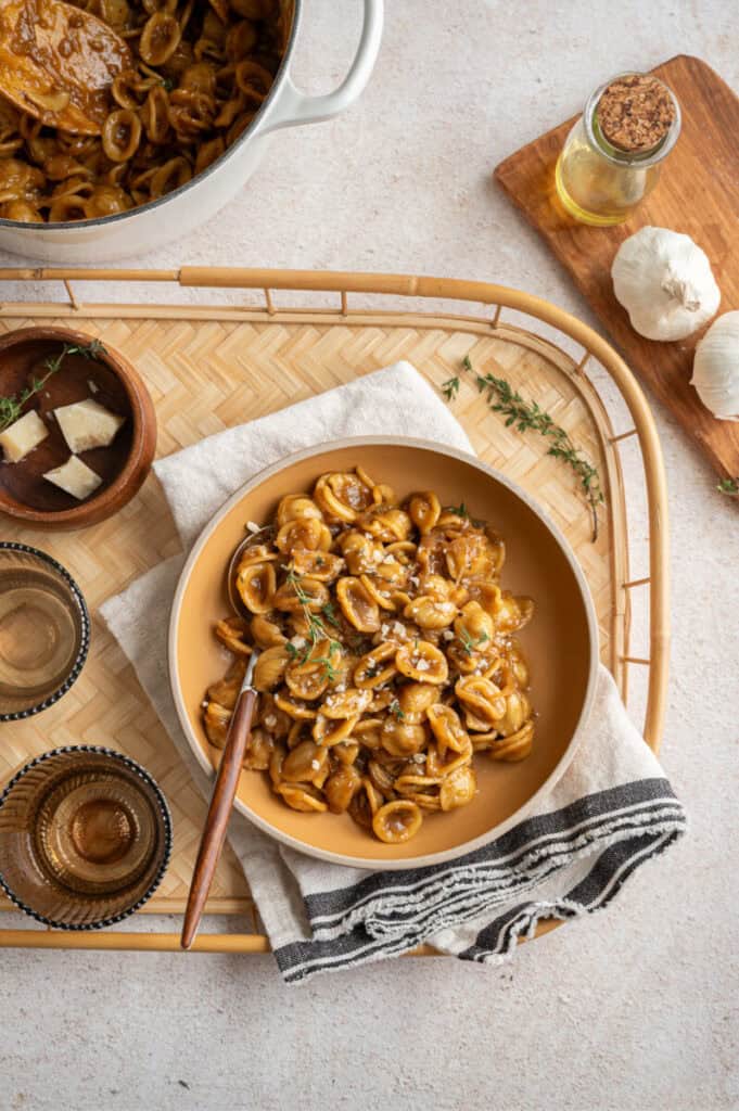 one pot French onion pasta.