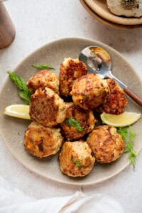 Greek chicken meatballs.