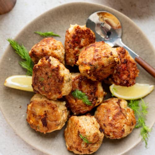 Greek chicken meatballs.