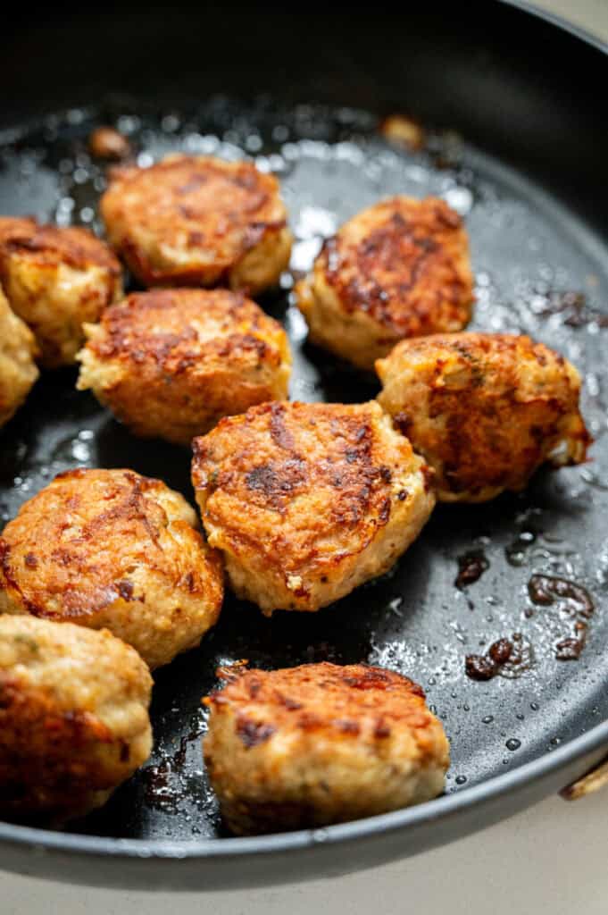 baked chicken meatballs.