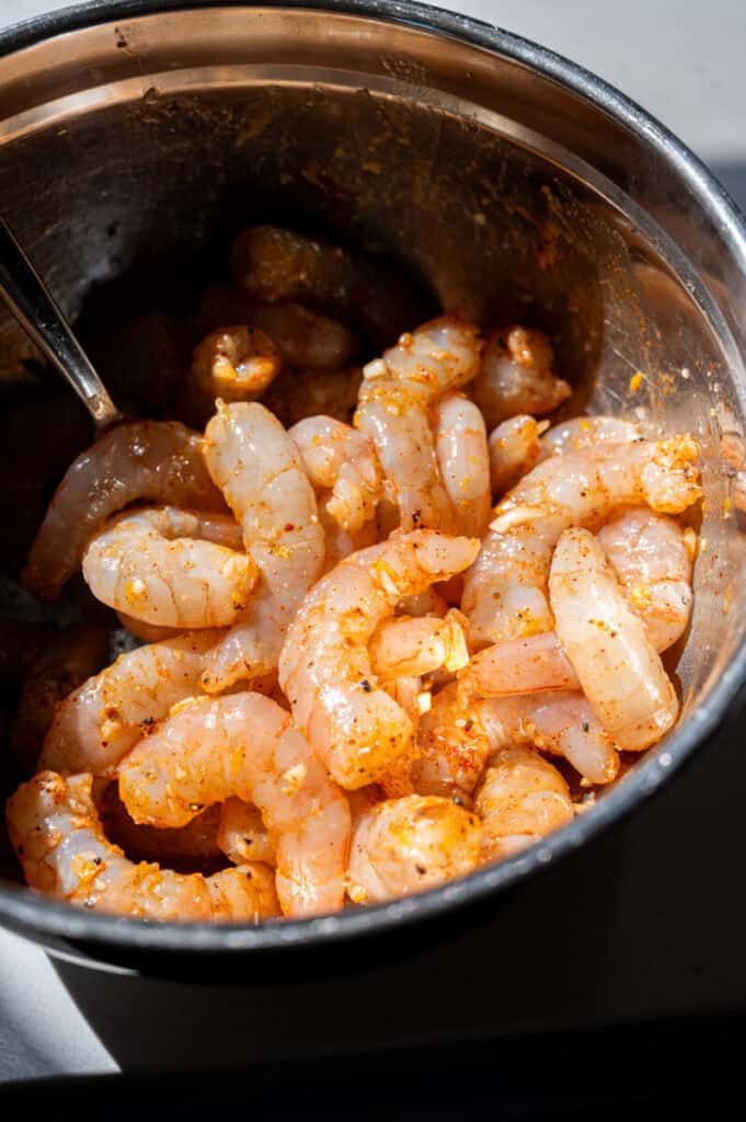 seasoned shrimp in a bowl.