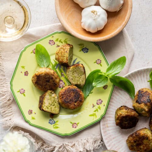 pesto chicken meatballs.