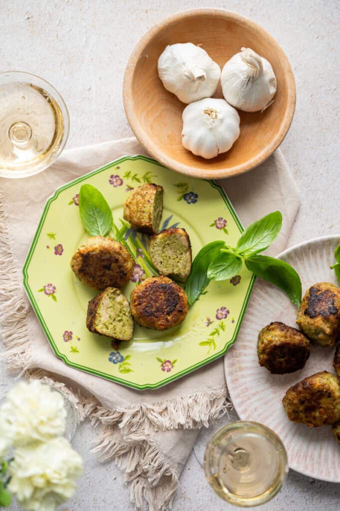 pesto chicken meatballs.