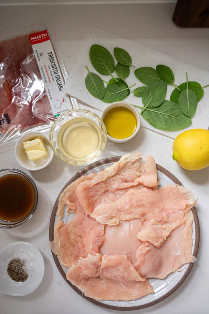 chicken saltimbocca ingredients.