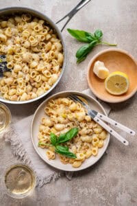 pasta with butter beans.