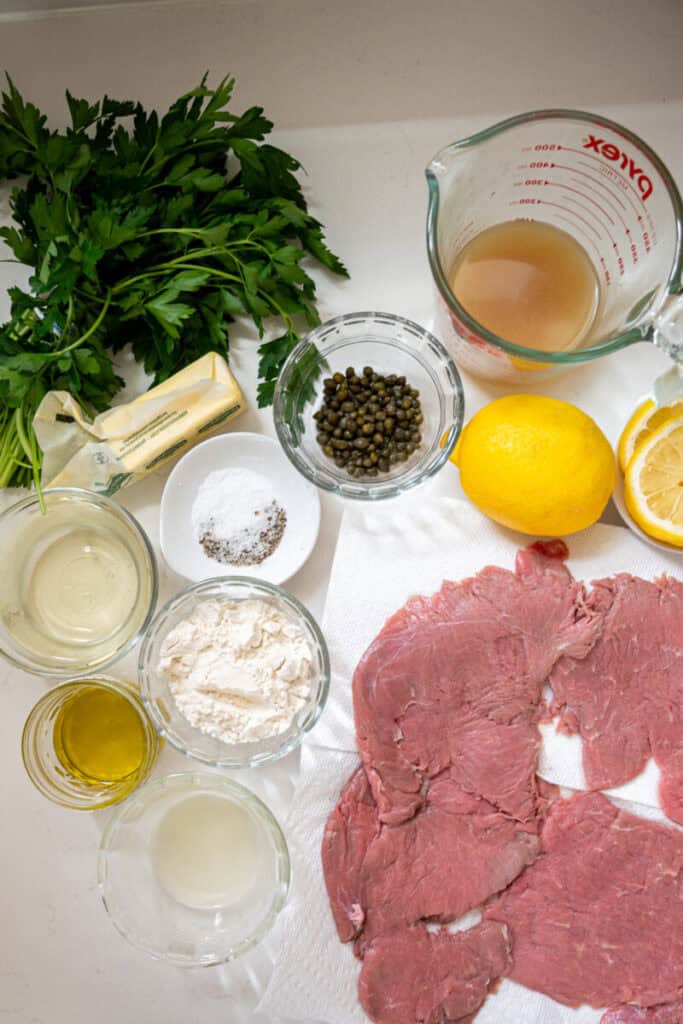 veal piccata ingredients.